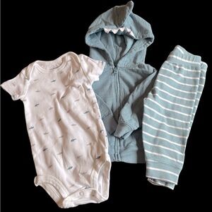 Baby Boy Shark 3 Piece Outfit 🦈